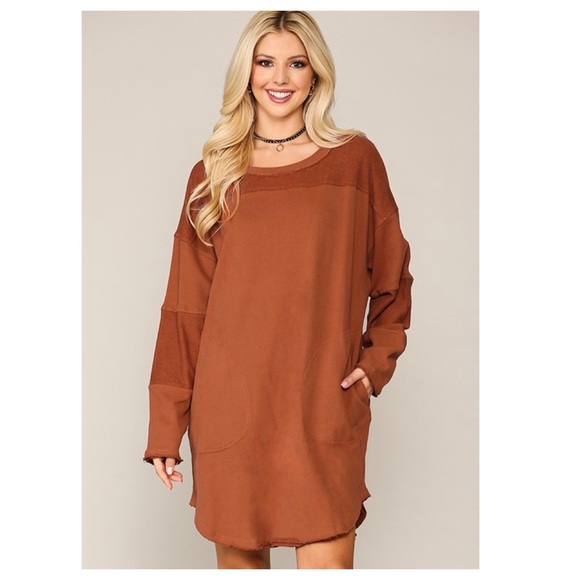 $20 start 264 LAST ONE ❤️ Reversed Fabric Detail Dress - Picture 2 of 4